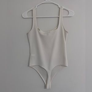Express White Sleeveless Bodysuit